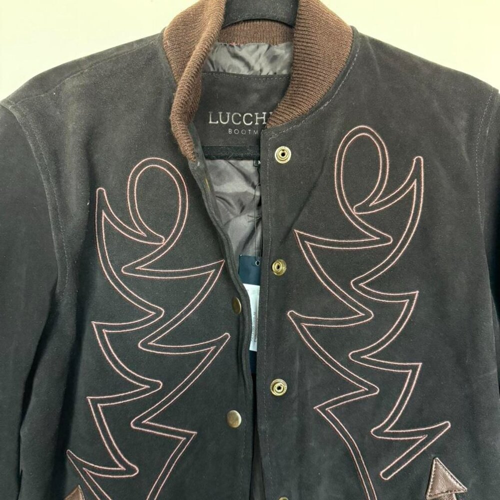 Brand New Lucchese Suede Bomber Jacket - M - Picture 4 of 8